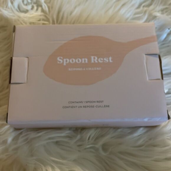 Favor Gray & White Dip Dye Ceramic Spoon Rest, New in Box - Picture 2 of 6